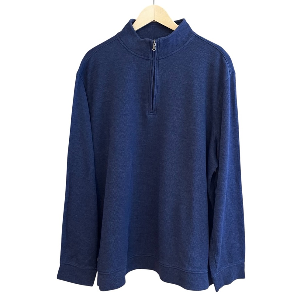 Croft & Barrow Quarter Zip Easy‎ Care Sweatshirt Blue Size XXL